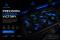 Tapis de Souris Gaming AMIREX with Blue Geometric Design